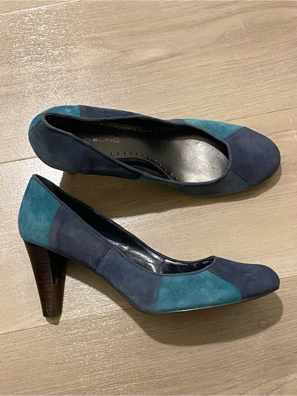 Bandolino Women’s Pump Shoes Suede Teal Navy Size 8